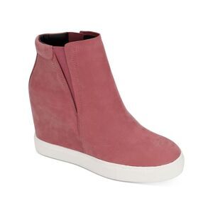 KENNETH COLE Womens Pink 1" Platform Kam Wedge Slip On Leather Sneakers 7